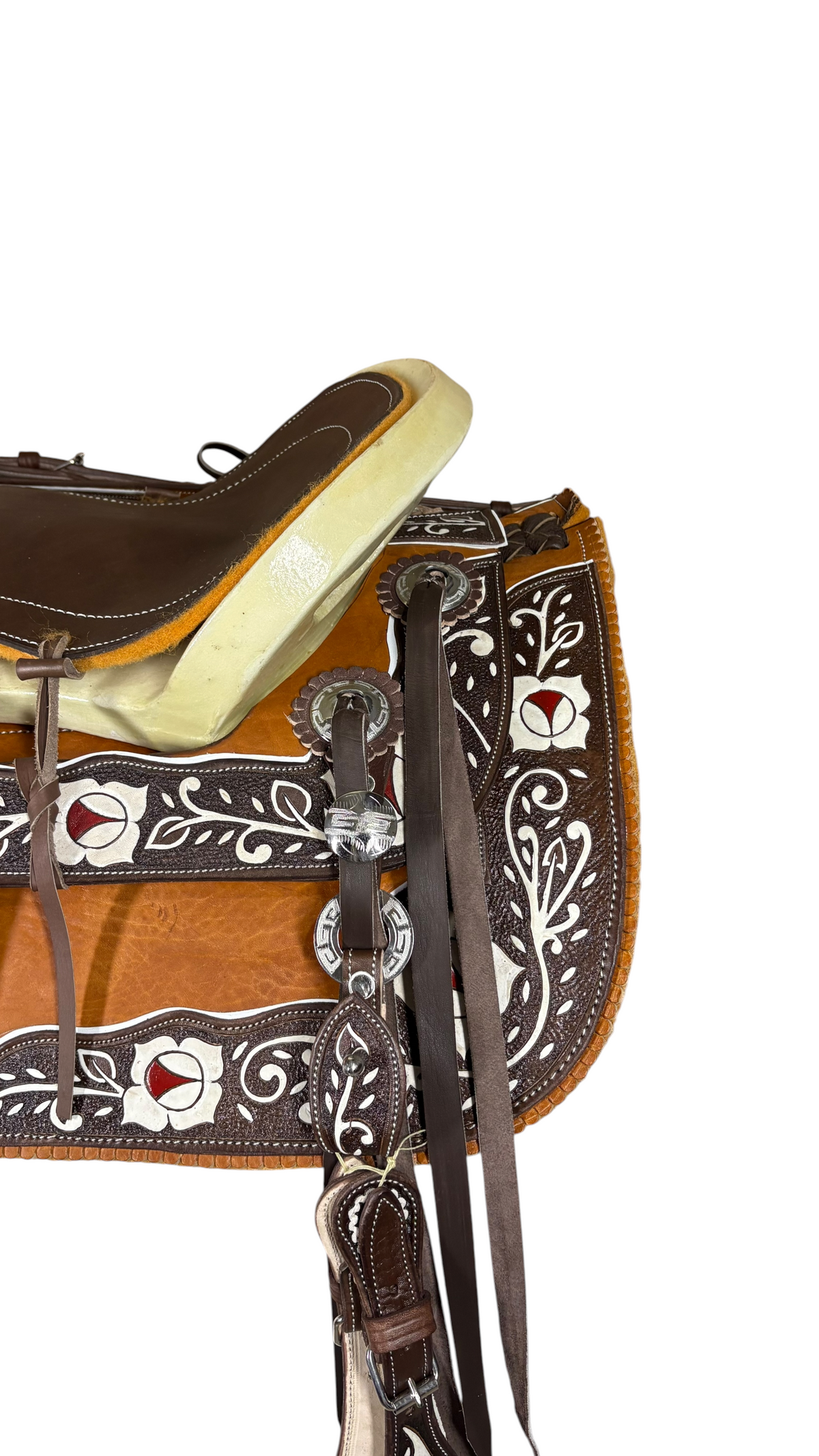 Montura Esqueleto Pintada con Herraje de Acero y Fuste Bolsa de Toro