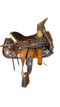Montura Esqueleto Pintada con Herraje de Acero y Fuste Bolsa de Toro