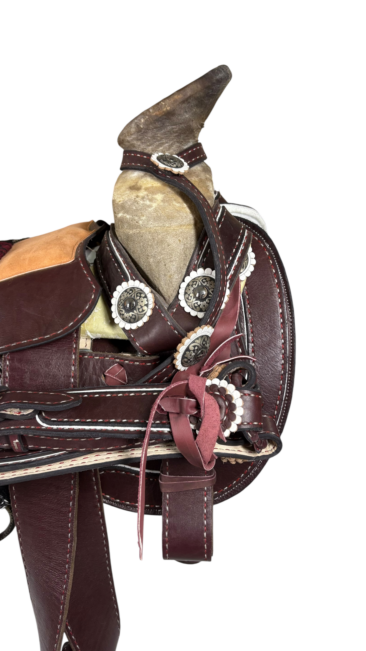 Montura de Guitarra de Cuero, Látigo Cosida a Mano