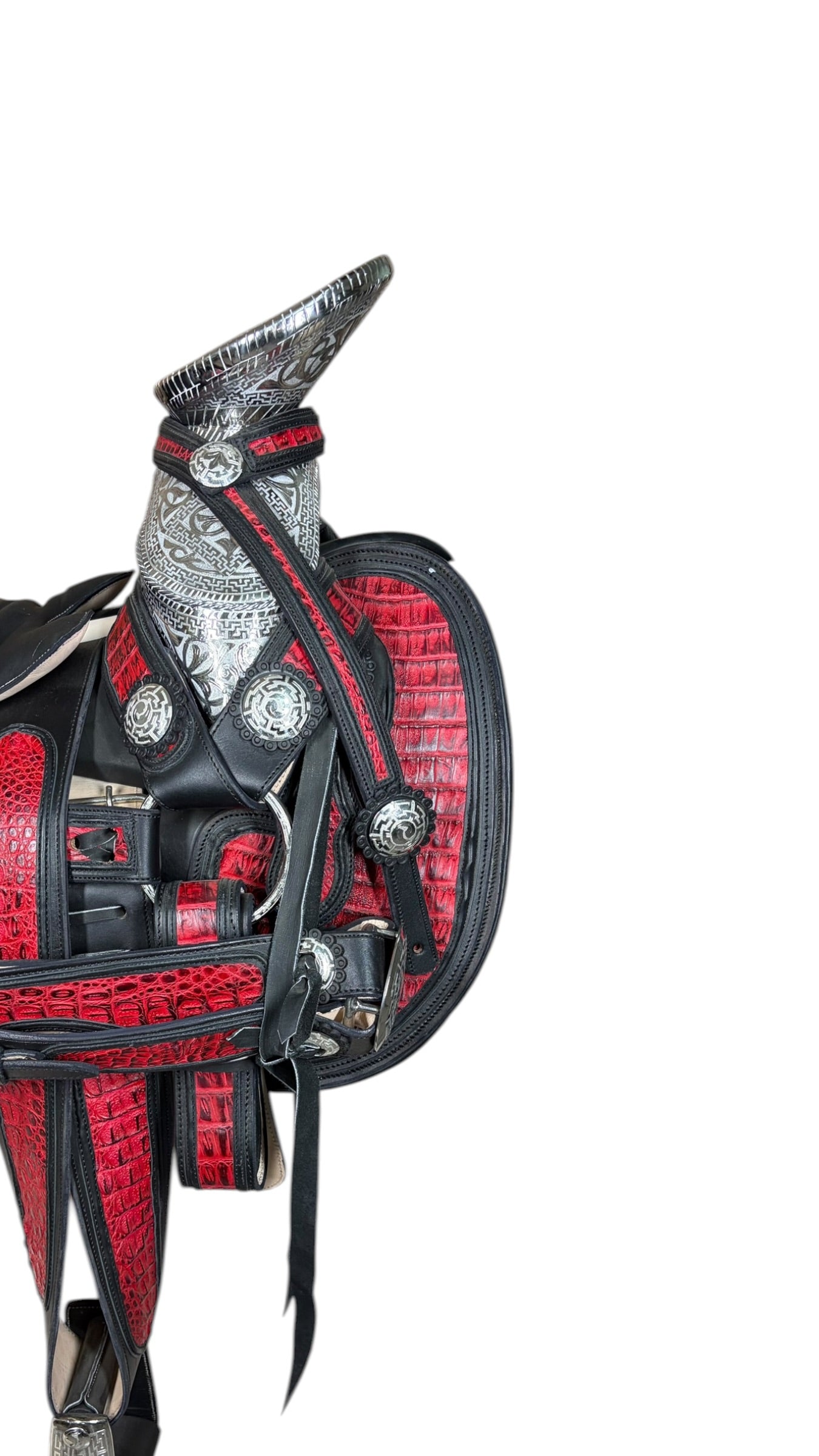 Montura De Caimán Black Cherry Con Fuste De Acero