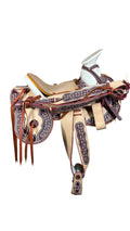 Montura de Guitarra Flor Desmontable Forro Carnaza con Fuste #15